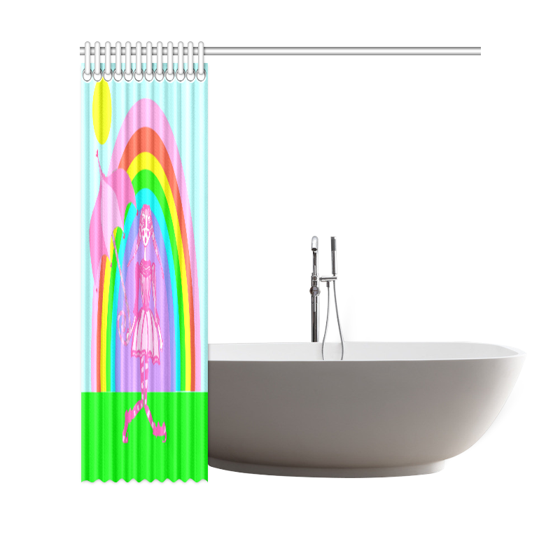 rainbowdancydollcarousailshowercurtain Shower Curtain 69"x70"
