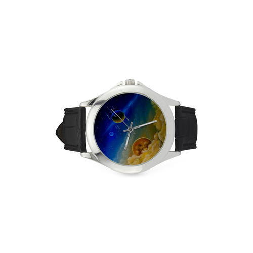 Cosmic Illumination Women's Classic Leather Strap Watch(Model 203)