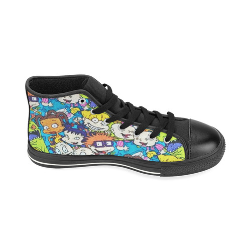 Rugrats pattern High Top Canvas Shoes for Kid (Model 017)