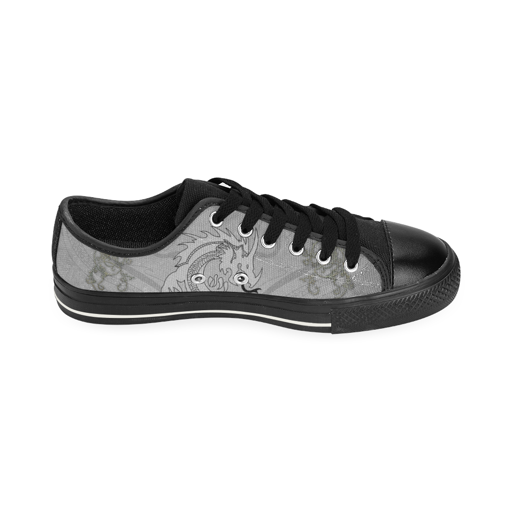Chinese dragon, Men's Classic Canvas Shoes (Model 018)