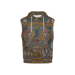 Awesome Thanka With The Holy Medicine Buddha All Over Print Sleeveless Hoodie for Kid (Model H15)