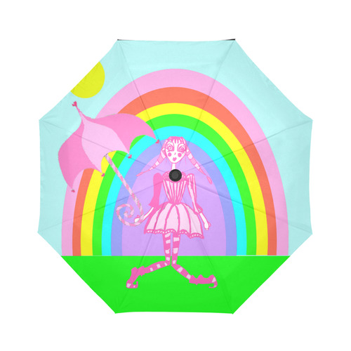 rainbowdancydollcarousail7umbrella Auto-Foldable Umbrella (Model U04)
