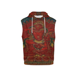 Kurukulla From Tibetan Buddhism All Over Print Sleeveless Hoodie for Kid (Model H15)