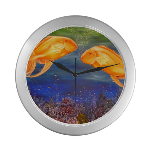 voyagers Silver Color Wall Clock