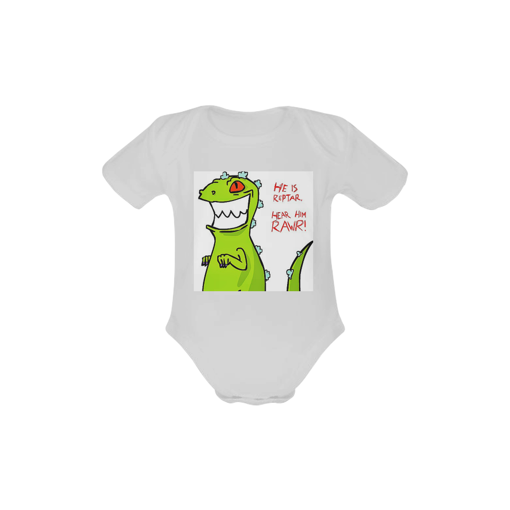 he is reptar Baby Powder Organic Short Sleeve One Piece (Model T28)