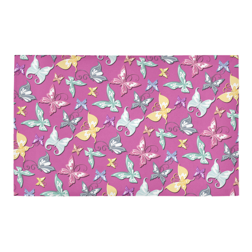 Pastel Butterflies Bath Rug 20''x 32''