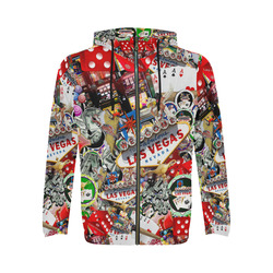 Las Vegas Icons - Gamblers Delight All Over Print Full Zip Hoodie for Men (Model H14)