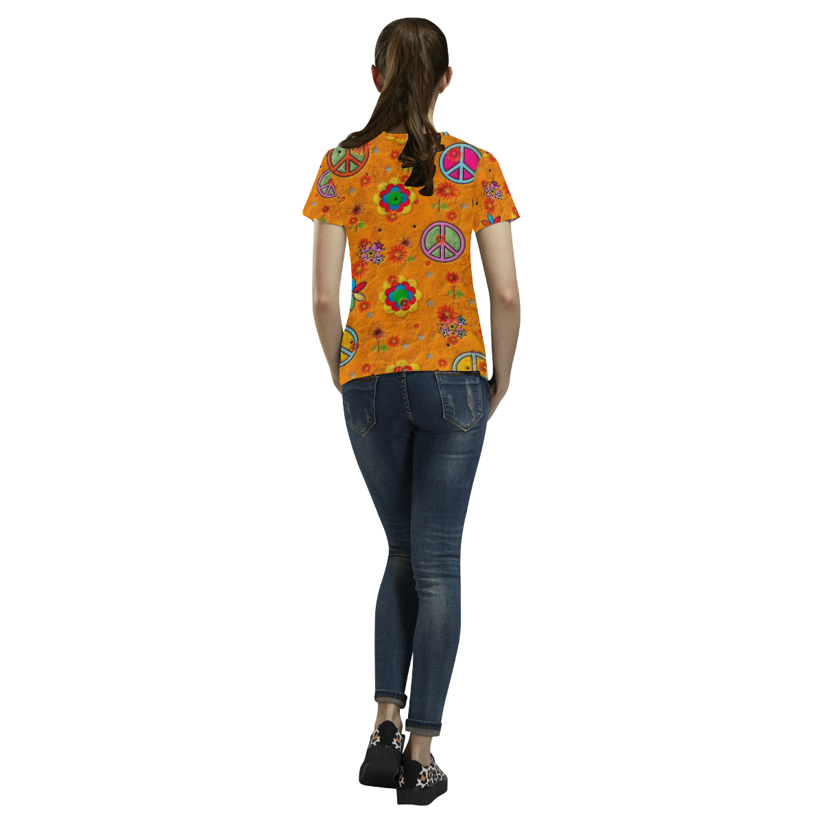 I like the 70´s by Popart Lover All Over Print T-Shirt for Women (USA Size) (Model T40)
