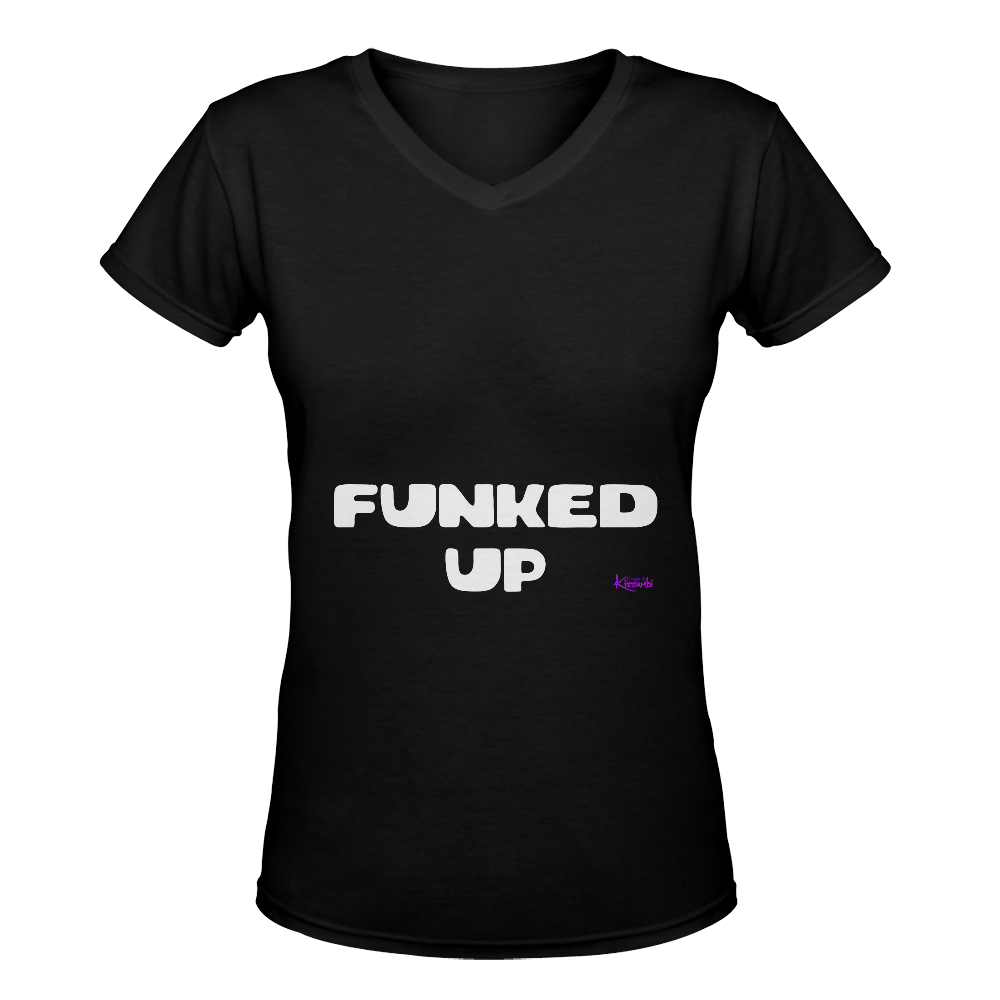 funked up Women's Deep V-neck T-shirt (Model T19)
