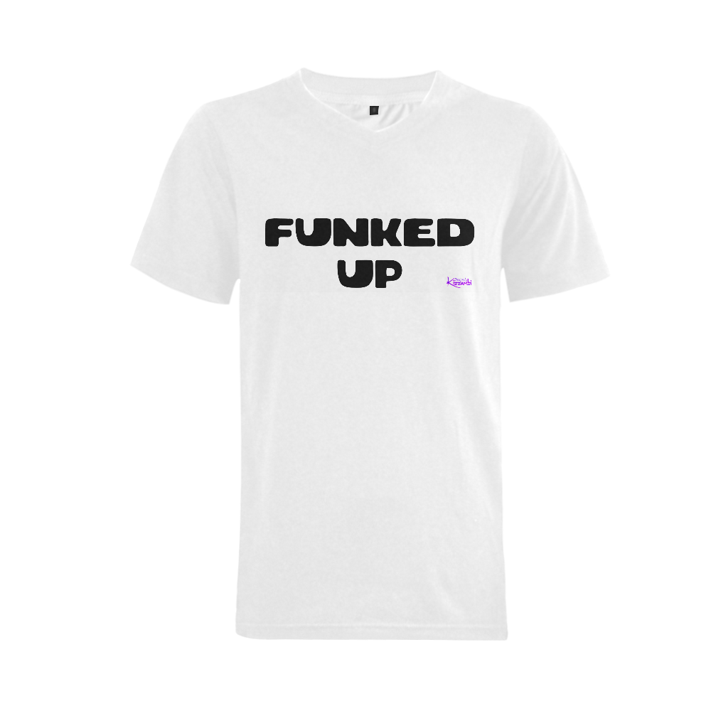 funked up Men's V-Neck T-shirt (USA Size) (Model T10)