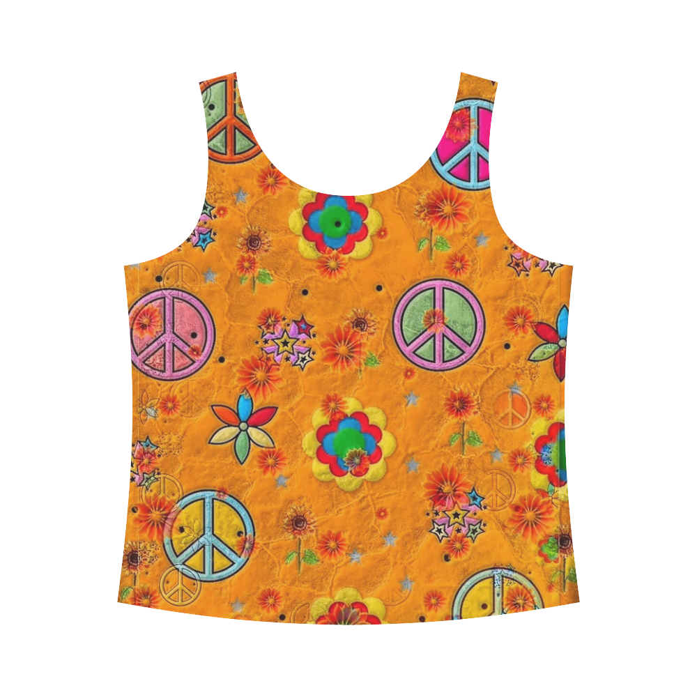 I like the 70´s by Popart Lover All Over Print Tank Top for Women (Model T43)
