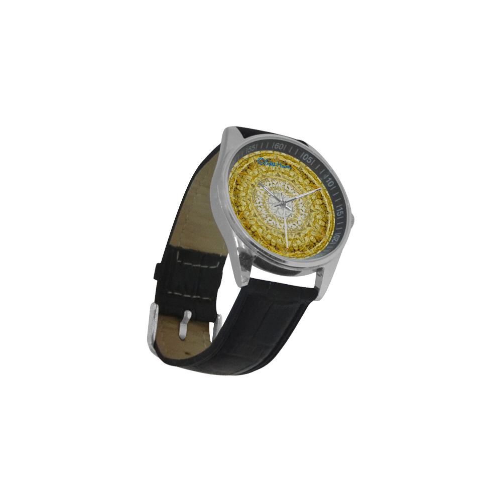 protection from Jerusalem of gold Men's Casual Leather Strap Watch(Model 211)