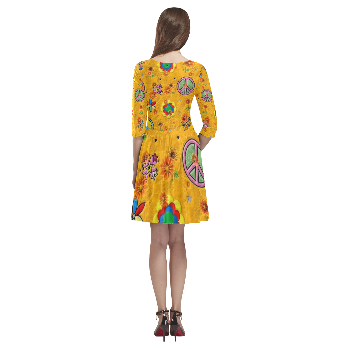 I like the 70´s by Popart Lover Tethys Half-Sleeve Skater Dress(Model D20)