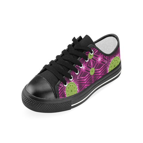 lillie of the valley and metal Women's Classic Canvas Shoes (Model 018)