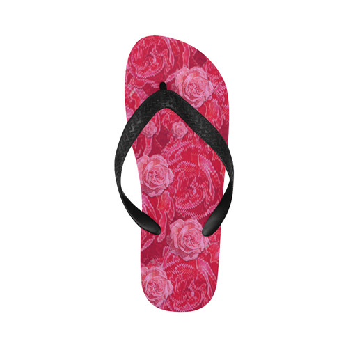 Rose and roses and another rose Flip Flops for Men/Women (Model 040)