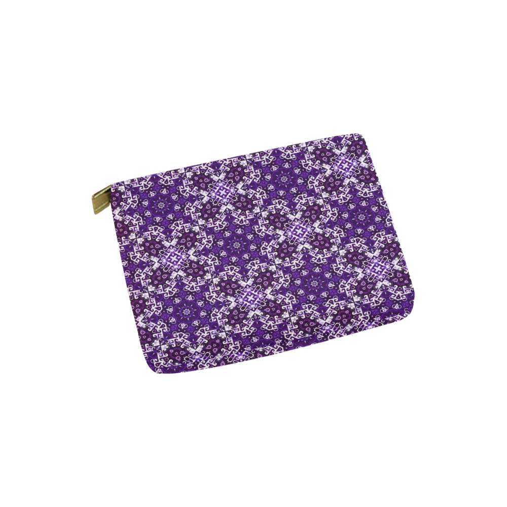 Bohemian Purple Fancy Tile Carry-All Pouch 6''x5''