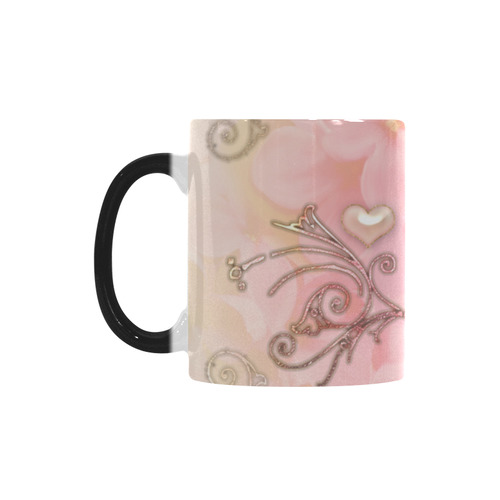 Hearts, soft colors Custom Morphing Mug