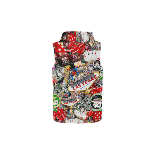 Las Vegas Icons - Gamblers Delight All Over Print Sleeveless Zip Up Hoodie for Kid (Model H16)