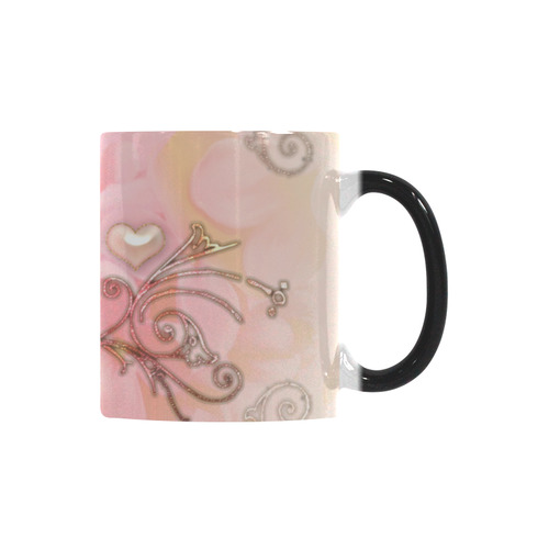 Hearts, soft colors Custom Morphing Mug