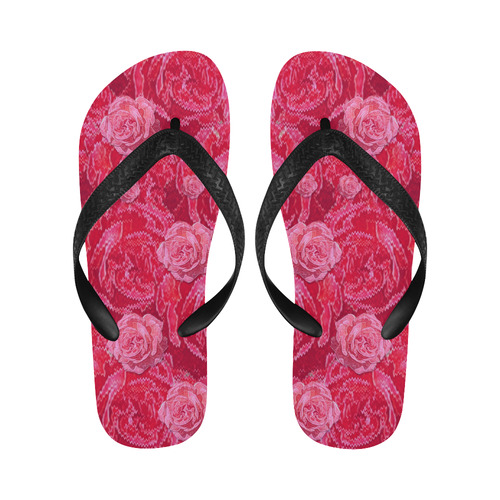 Rose and roses and another rose Flip Flops for Men/Women (Model 040)