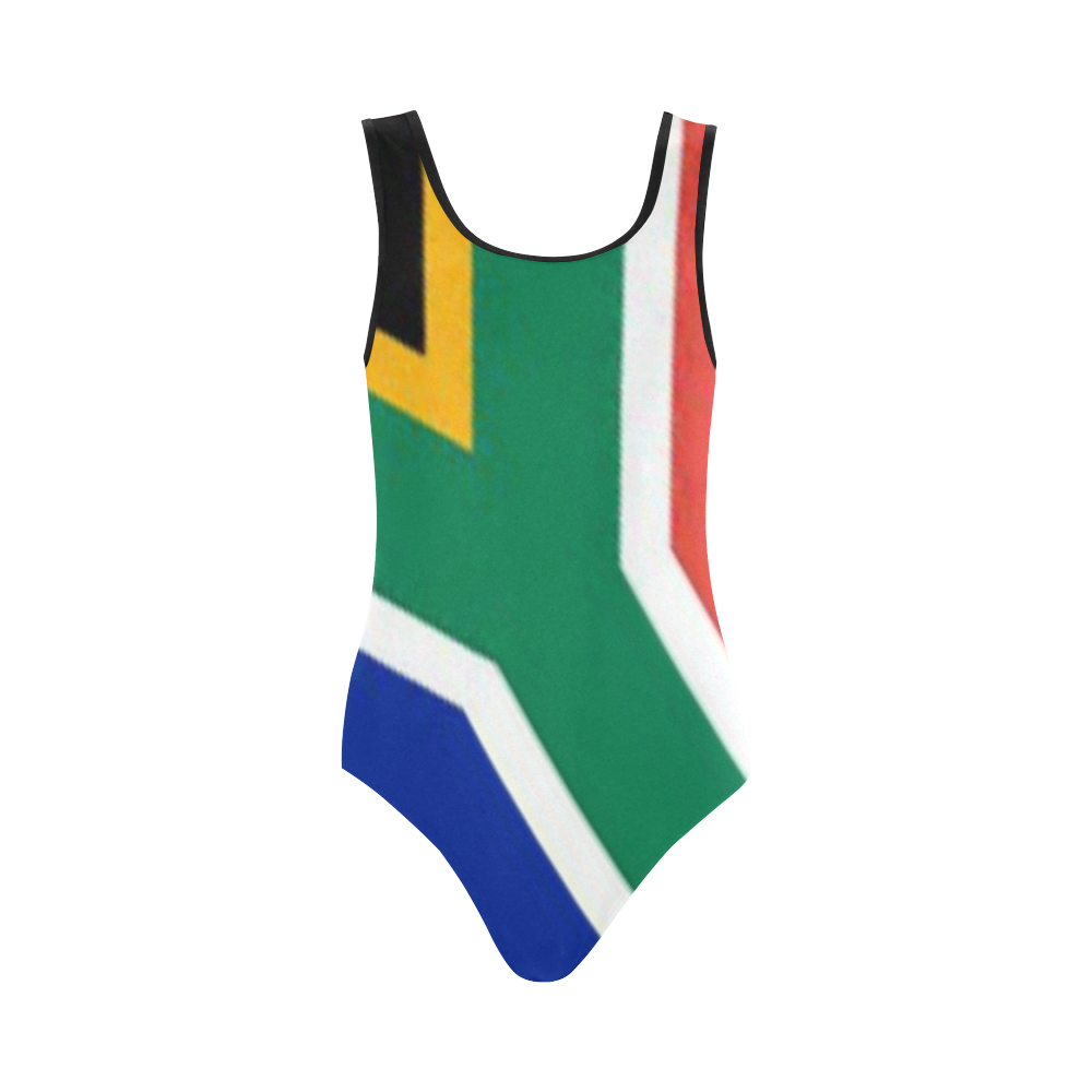 South African Flag swimsuit Vest One Piece Swimsuit (Model S04)