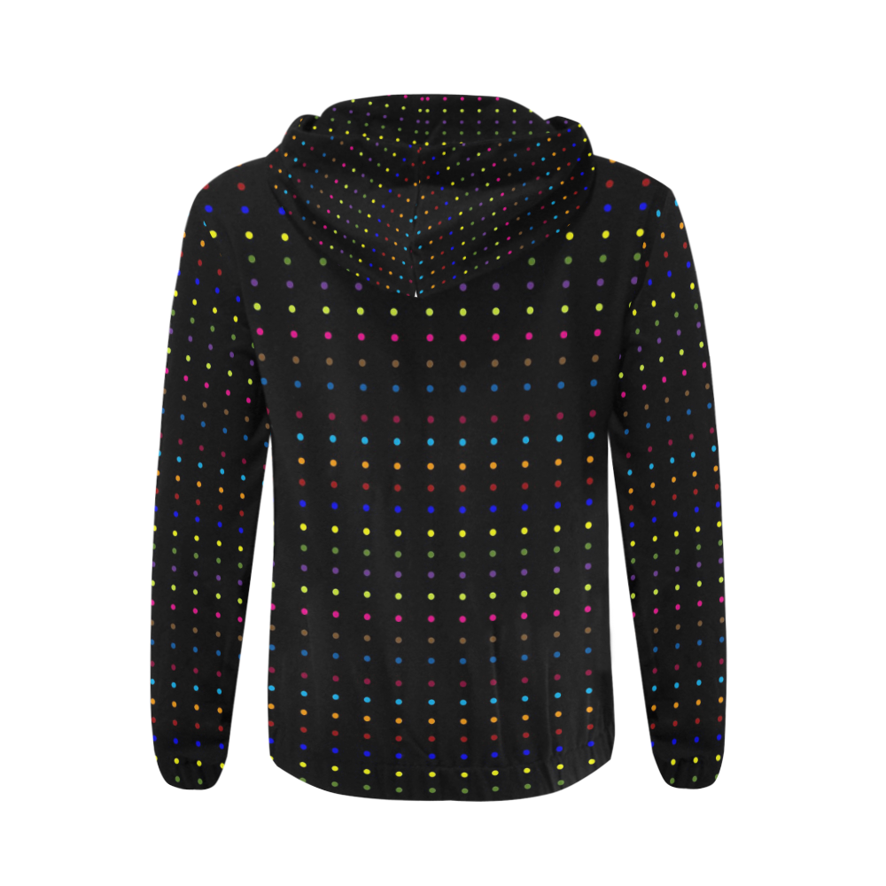 Dots & Colors Modern, Colorful pattern design All Over Print Full Zip Hoodie for Men (Model H14)