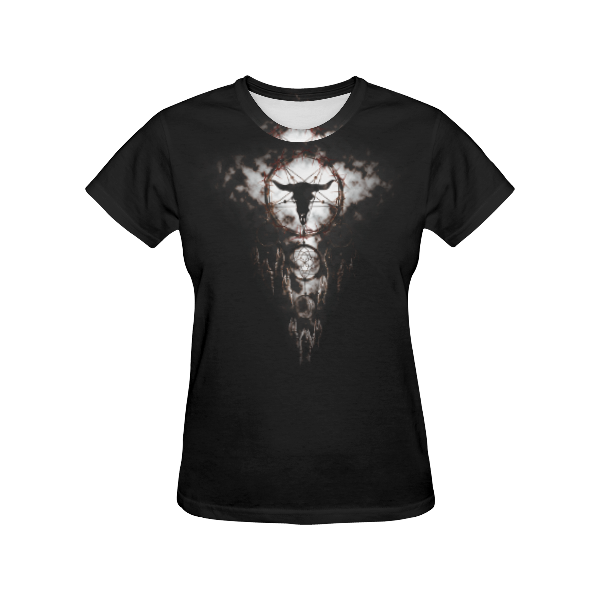 dreamcatcher - pentagram All Over Print T-Shirt for Women (USA Size) (Model T40)