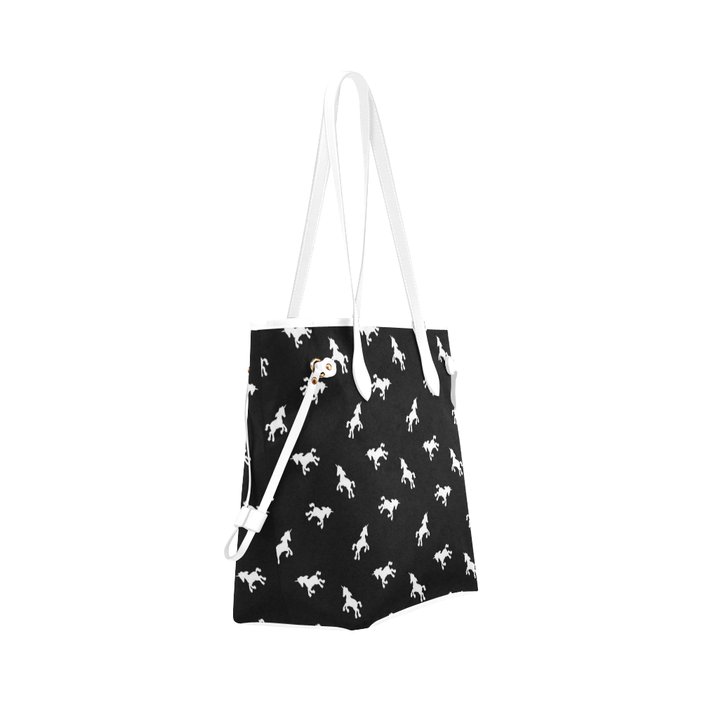 Unicorn Pattern Clover Canvas Tote Bag (Model 1661)