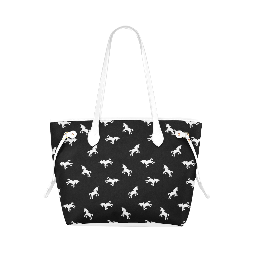 Unicorn Pattern Clover Canvas Tote Bag (Model 1661)