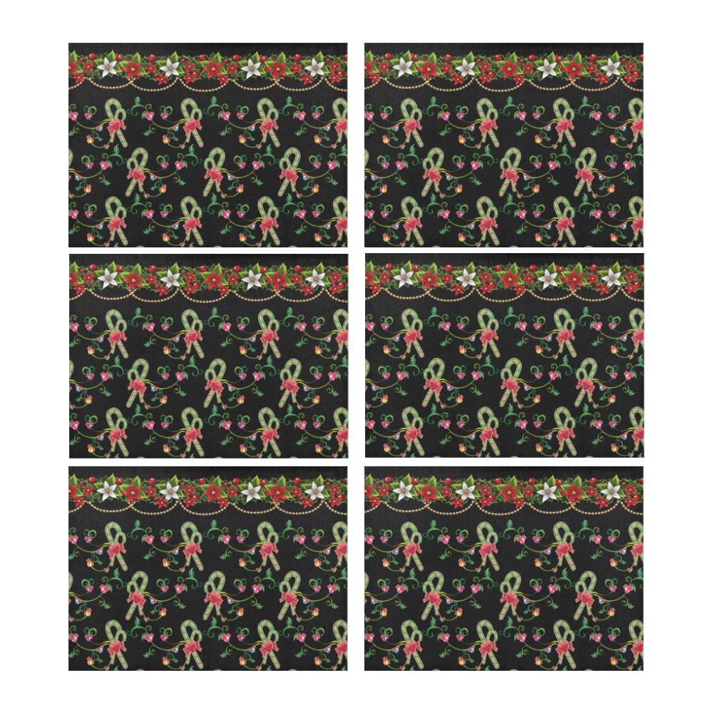 Candy Cane Exposion Placemat 14’’ x 19’’ (Set of 6)