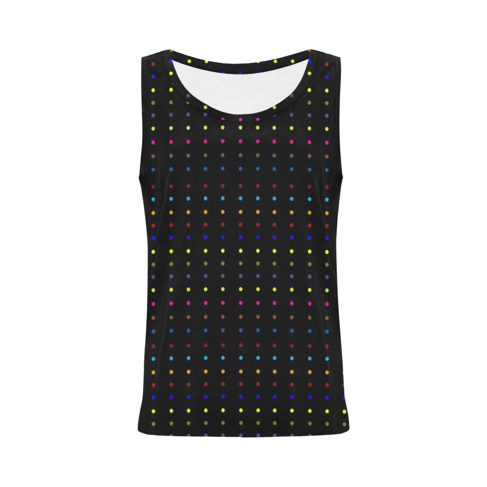 Dots & Colors Modern, Colorful pattern design All Over Print Tank Top for Women (Model T43)
