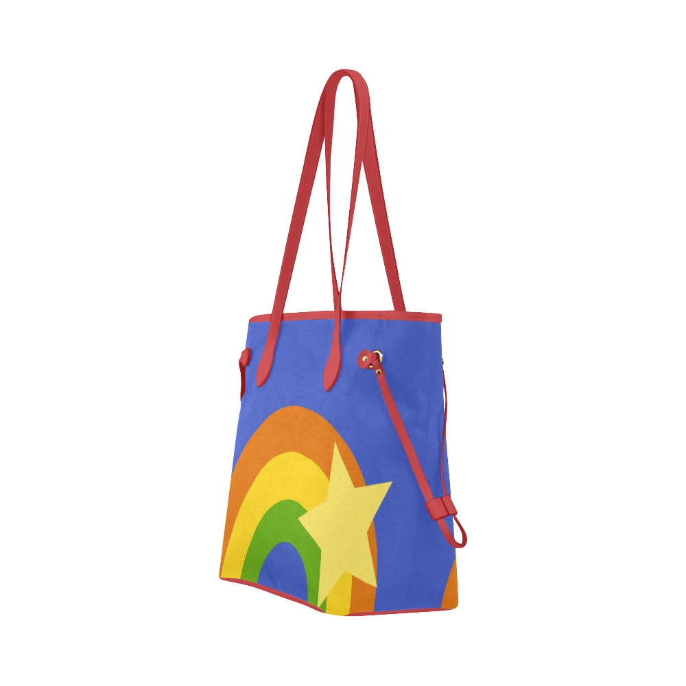 Bright Rainbow Clover Canvas Tote Bag (Model 1661)