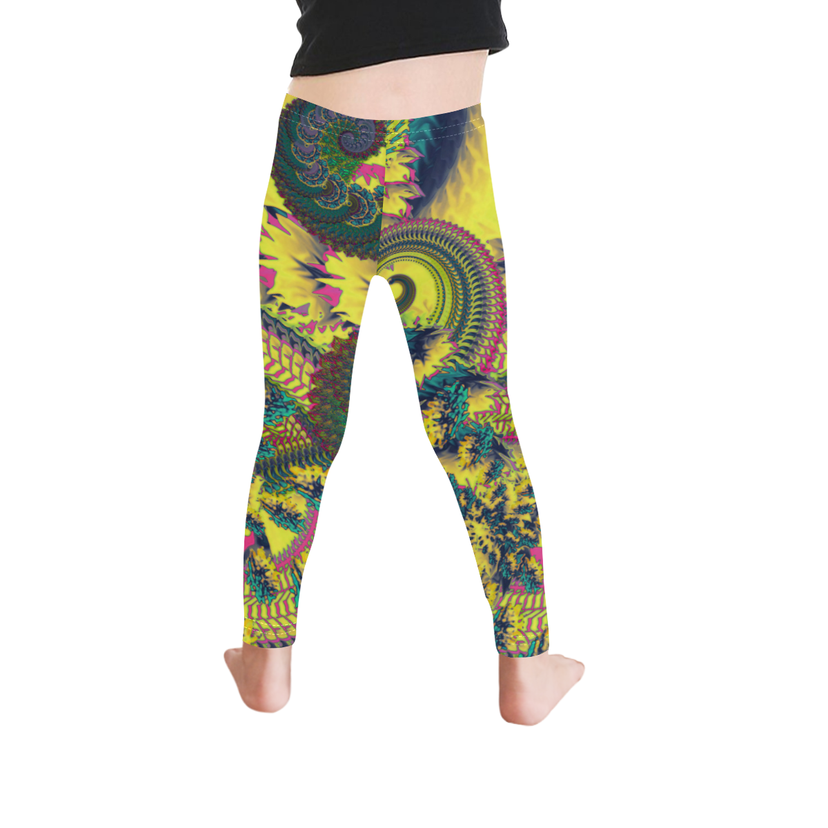 Dragon Tails and Fire Crackers Kid's Ankle Length Leggings (Model L06)