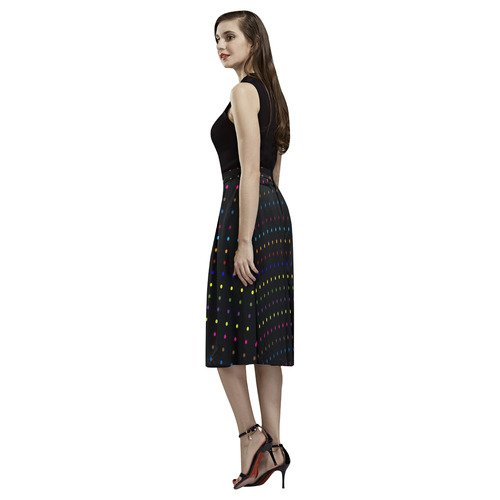 Dots & Colors Modern, Colorful pattern design Aoede Crepe Skirt (Model D16)