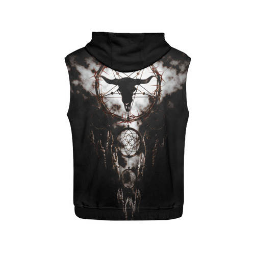 dreamcatcher - pentagram All Over Print Sleeveless Hoodie for Women (Model H15)