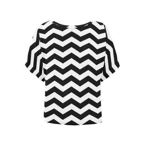 Chevrons VAS2 Women's Batwing-Sleeved Blouse T shirt (Model T44)