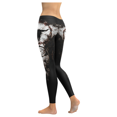 dreamcatcher - pentagram Women's Low Rise Leggings (Invisible Stitch) (Model L05)