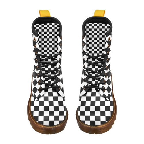 checkerboots High Grade PU Leather Martin Boots For Women Model 402H