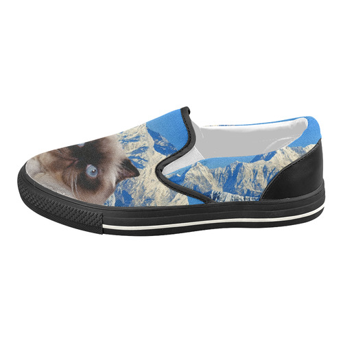 Himalayan Cat Women's Slip-on Canvas Shoes (Model 019)