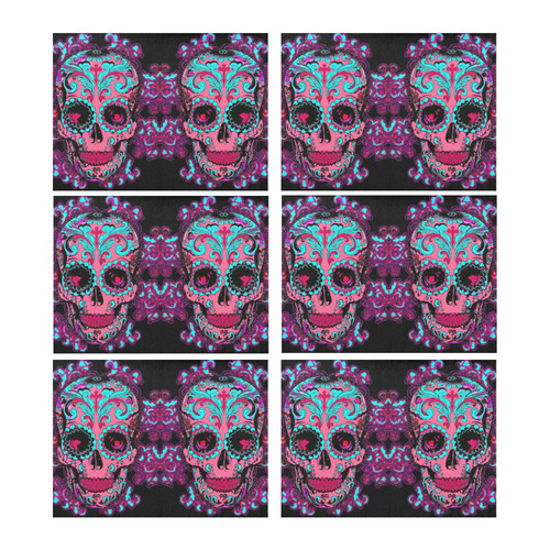 Sugar skull Halloween Placemat 14’’ x 19’’ (Set of 6)