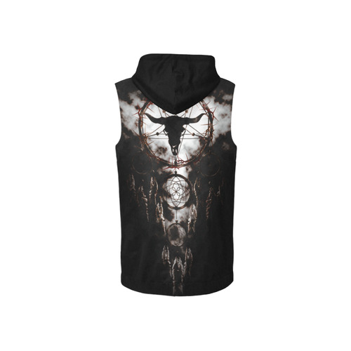 dreamcatcher - pentagram All Over Print Sleeveless Zip Up Hoodie for Women (Model H16)