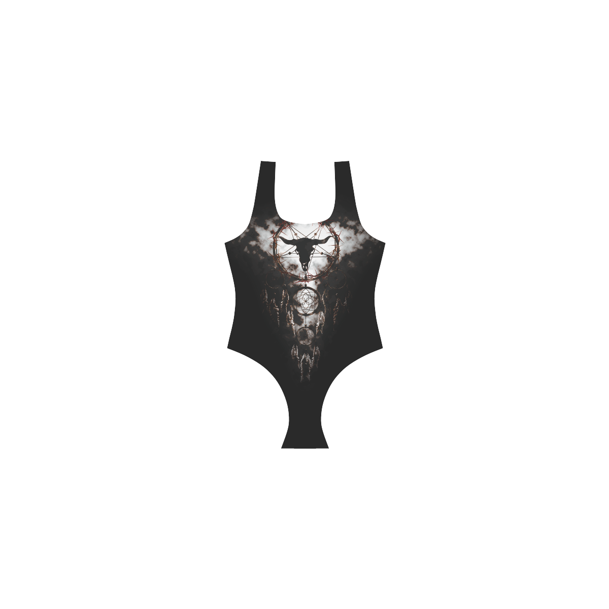 dreamcatcher - pentagram Vest One Piece Swimsuit (Model S04)