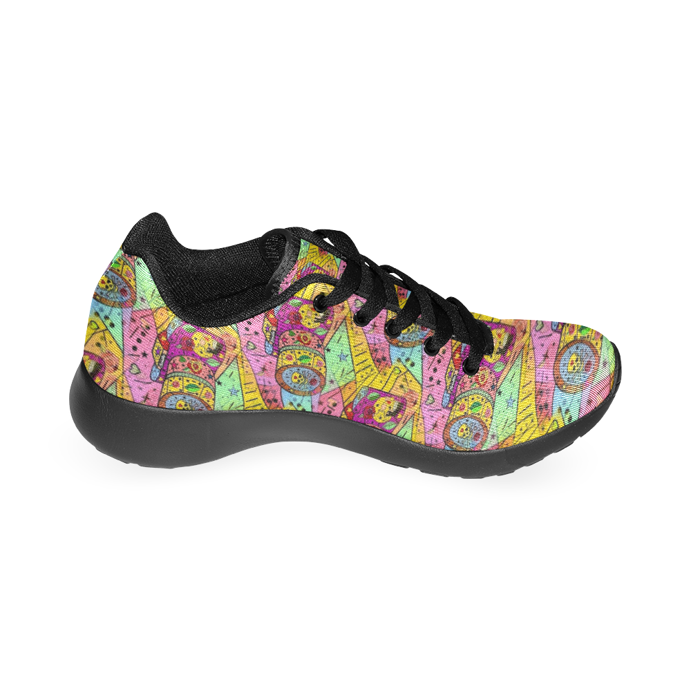 Smile Popart by Nico Bielow Men's Running Shoes/Large Size (Model 020)