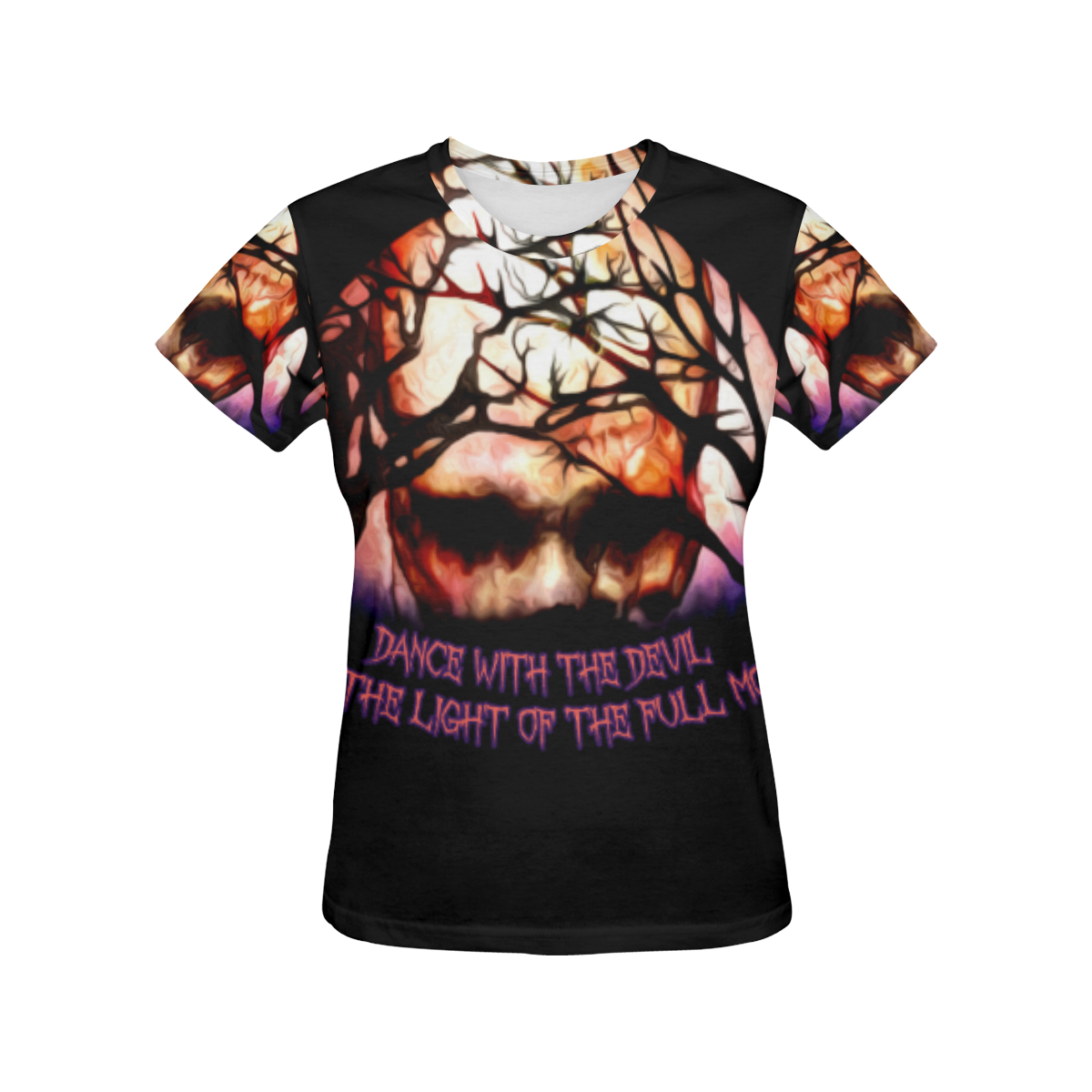Dance with the devil moon All Over Print T-Shirt for Women (USA Size) (Model T40)