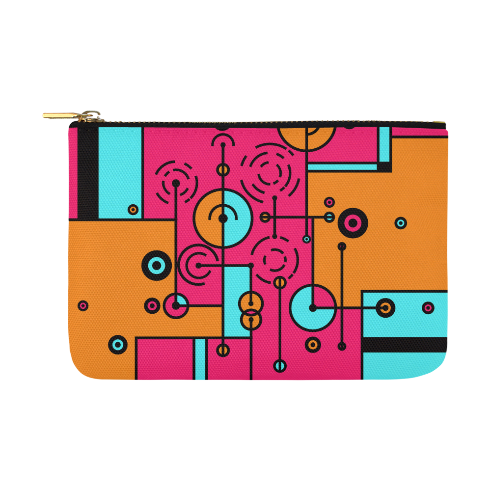 Avant Garde - Lines and Circles Carry-All Pouch 12.5''x8.5''