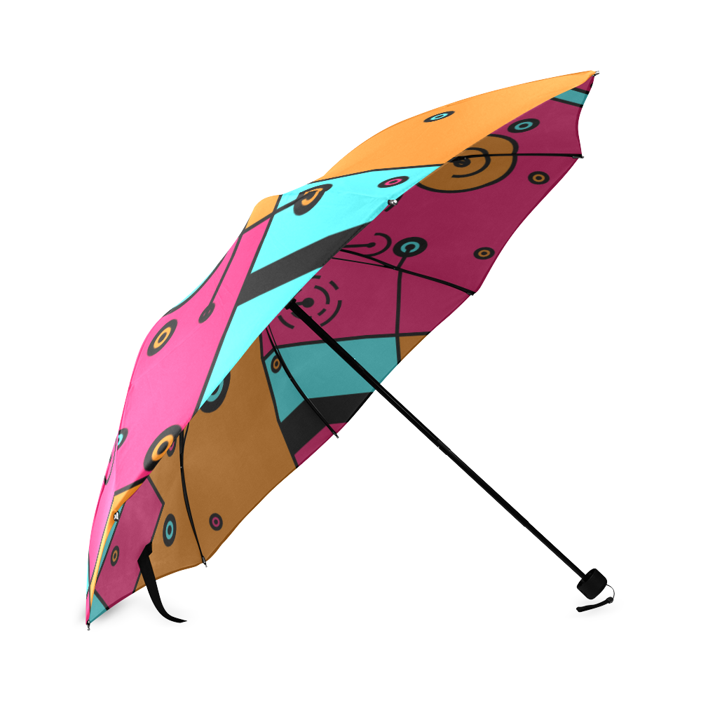Avant Garde - Lines and Circles Foldable Umbrella (Model U01)