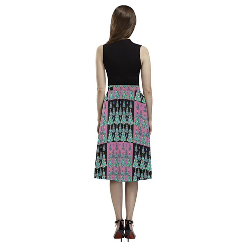 A BLACK AND PINK kind of Christmas Aoede Crepe Skirt (Model D16)