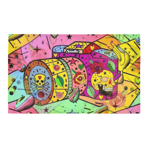 Smile Popart by Nico Bielow Azalea Doormat 30" x 18" (Sponge Material)
