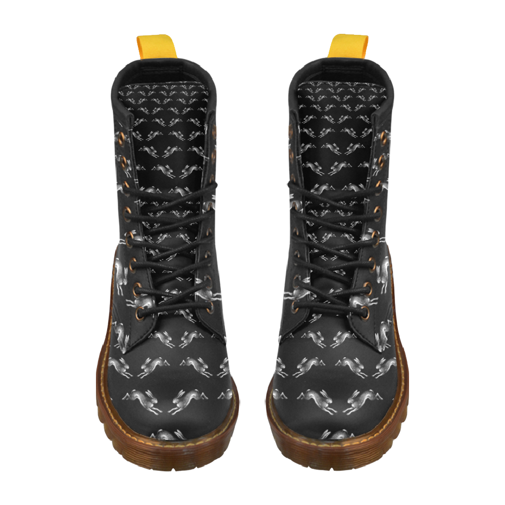 Hare Race High Grade PU Leather Martin Boots For Women Model 402H