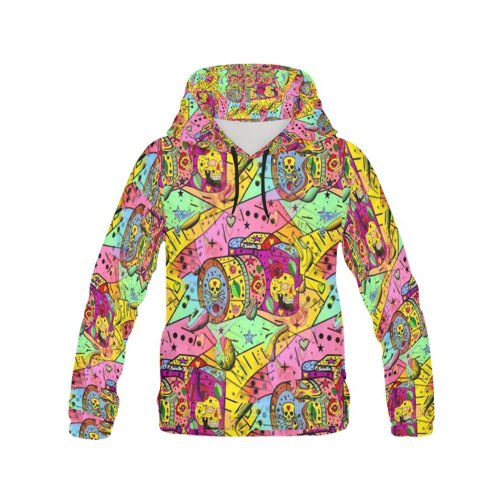 Smile Popart by Nico Bielow All Over Print Hoodie for Men (USA Size) (Model H13)